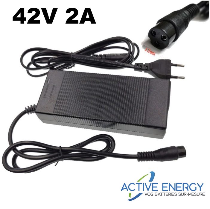 Chargeur électrique pour trottinette Anoki de Weebot - 36V - 2A - 10S