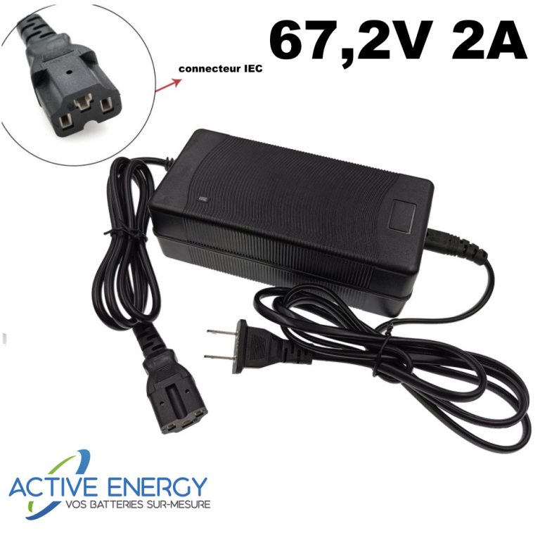Chargeur Rapide 60V Pour Trottinette Super OX - Fiche 3 Pin, Intelligent