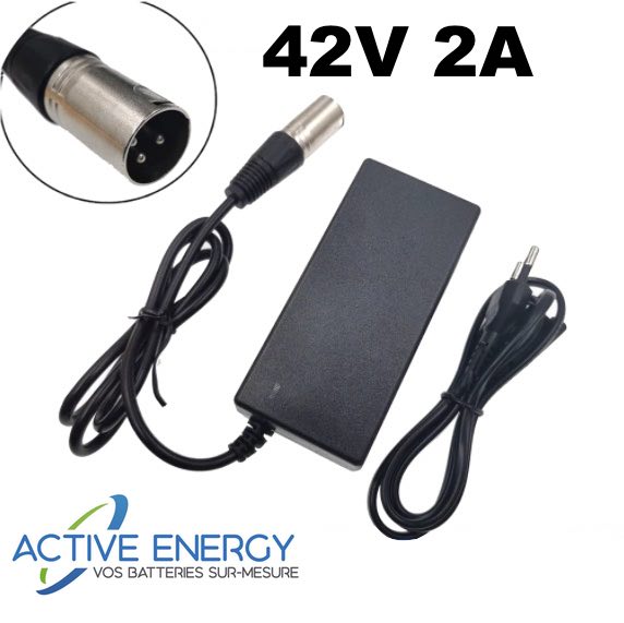 36v 2a Chargeur de batterie 42v 2a Chargeur 100-240v Entrée