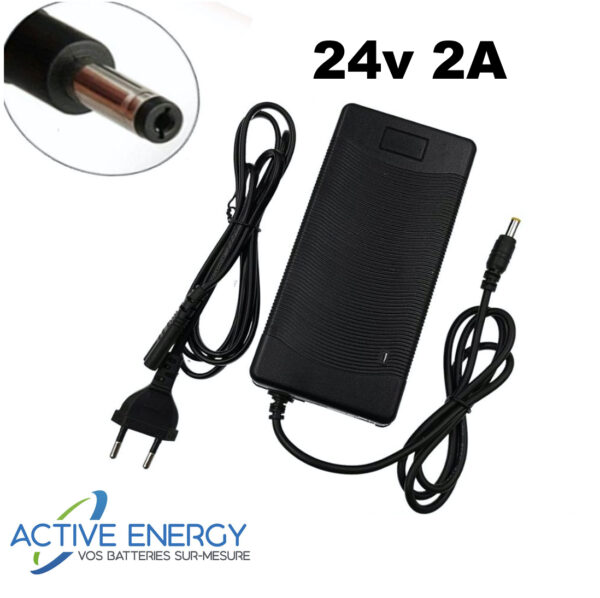 chargeur trottinette electrique active energy 24v2A